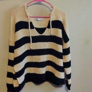 Medium Zara striped knit sweater.